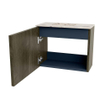 Mondiaz JOYA-DLUX 50cm meuble de salle de bains - couleur Shadow - Vasque FAYE position Gauche 1 trou de robinet couleur Nata. SW1424945