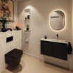 MONDIAZ TURE-DLUX Meuble toilette - 80cm - Urban - EDEN - vasque Ostra - position droite - sans trou de robinet SW1104668