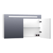 Saniclass 2.0 Armoire de toilette 120x70x15cm éclairage intégré rectangulaire 2 portes pivotantes MDF Blanc mat SW371676