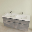 Villeroy & Boch Subway 2.0 lavabo-plan pour meuble - double 130x47cm - 2 trous de robinetterie avec trop-plein ceramic+ blanc 1024041