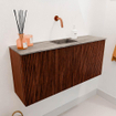 Mondiaz JOYA-DLUX 90cm toiletmeubel - kleur Ruby - Wastafel FAYE positie Midden Zonder kraangat kleur Oza. SW1425521