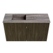 Mondiaz JOYA-DLUX Meuble de salle de bains 70cm - couleur Shadow - Vasque FAYE position Gauche Sans trou de robinet couleur Oza SW1425043
