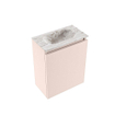 MONDIAZ TURE-DLUX Meuble toilette - 40cm - Rosee - EDEN - vasque Glace - position centrale - sans trou de robinet SW1103459