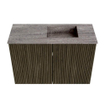 Mondiaz JOYA-DLUX Meuble de toilette 60cm - couleur Shadow - Vasque FAYE position Droite Sans trou de robinet couleur Oza SW1425021
