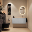 MONDIAZ TURE-DLUX Meuble toilette - 120cm - Plata - EDEN - vasque Lava - position droite - sans trou de robinet SW1103956