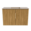 Mondiaz JOYA-DLUX 60cm toiletmeubel - kleur Oak - Wastafel FAYE positie Midden 1 kraangat kleur Arena. SW1423884