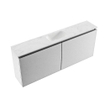 MONDIAZ TURE-DLUX meuble de toilettes 120 cm Plata. Lavabo EDEN Opalo position milieu. Sans trou de robinet. SW1104536