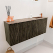 Mondiaz JOYA-DLUX Meuble de toilette 100cm - couleur Shadow - Lavabo FAYE position Droite 1 trou de robinet couleur Arena SW1424815