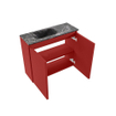 MONDIAZ TURE-DLUX Meuble toilette - 60cm - Fire - EDEN - vasque Lava - position gauche - 1 trou de robinet SW1103777