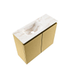 MONDIAZ TURE-DLUX Meuble toilette - 60cm - Oro - EDEN - vasque Frappe - position gauche - sans trou de robinet SW1102880