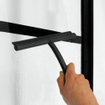 Sealskin Soho Porte de douche coulissante 120x210cm pour niche profilé noir mat et verre clair SW491956