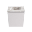 MONDIAZ TURE-DLUX Meuble toilette - 40cm - Cale - EDEN - vasque Glace - position centrale - sans trou de robinet SW1103182