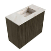 Mondiaz JOYA-DLUX Meuble de toilette 50cm - couleur Shadow - Vasque FAYE position Droite Sans trou de robinet couleur Frappe SW1422643