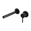 BRAUER Black Edition Wastafelmengkraan inbouw - rechte uitloop links - hendel kort smal - inclusief inbouwdeel - model B 1 - mat zwart SW385406