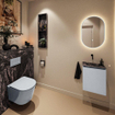 MONDIAZ TURE-DLUX Meuble toilette - 40cm - Clay - EDEN - vasque Lava - position centrale - sans trou de robinet SW1103710