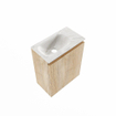 MONDIAZ TURE-DLUX Meuble toilette - 40cm - Washed Oak - EDEN - vasque Ostra - position gauche - sans trou de robinet SW1105123