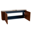 Mondiaz JOYA-DLUX Meuble de toilette 123.2cm - arrondis gauche et droite couleur Ruby - Vasque FAYE position Milieu 1 trou de robinet couleur Saba SW1425640