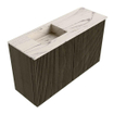 Mondiaz JOYA-DLUX 70cm toiletmeubel - kleur Shadow - Wastafel FAYE positie Links 1 kraangat kleur Nata. SW1424948