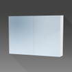 BRAUER Dual Spiegelkast - 100x70x15cm - 2 links- rechtsdraaiende spiegeldeur - MDF - hoogglans wit SW242129
