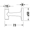 Duravit Starck T Handdoekhaak - rond - chroom SHOWROOMMODEL SHOW26042