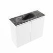 MONDIAZ TURE-DLUX Meuble toilette - 60cm - Talc - EDEN - vasque Lava - position centrale - 1 trou de robinet SW1103595