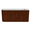 Mondiaz JOYA-DLUX 91.6cm toiletmeubel - ronding links kleur Ruby - Wastafel FAYE positie Rechts 1 kraangat kleur Glace. SW1423579