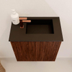 Mondiaz JOYA 40cm meuble de toilette - couleur Ruby - Vasque FAYE position Droite 1 trou de robinet couleur Urban. SW1421799
