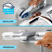 GROHE Swift QuickFix Badkraan - HOH=15cm - met omstel - met koppelingen - chroom SW1028102