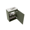 MONDIAZ TURE-DLUX meuble WC 40cm Army. EDEN lavabo Ostra position à droite. Avec 1 trou de robinet. SW1104742