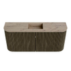 Mondiaz JOYA-DLUX 93.2cm toiletmeubel - ronding links en rechts kleur Shadow - Wastafel FAYE positie Midden Zonder kraangat kleur Arena. SW1424850