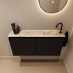 MONDIAZ TURE-DLUX Meuble toilette - 100cm - Urban - EDEN - vasque Frappe - position droite - 1 trou de robinet SW1102621