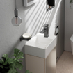 Hansgrohe Metropol toiletkraan 100 met push open waste met voorsprong vaste uitloop 12.7cm mat zwart SW297562