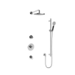 Hotbath Cobber IBS20 Ensemble de douche de tête encastré - bras de douche mural 35 cm - douche de tête ronde 20 cm - douchette 3 jets - barre de douche - chrome SW440563