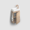 Clou InBe Meuble sous-lavabo pour lavabo - 36x55x18cm - droit - chêne grec SW812085