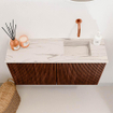 Mondiaz JOYA-DLUX 80cm toiletmeubel - kleur Ruby - Wastafel FAYE positie Rechts Zonder kraangat kleur Nata. SW1425430