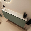 MONDIAZ TURE-DLUX Meuble toilette - 120cm - Army - EDEN - vasque Ostra - position gauche - 1 trou de robinet SW1104721