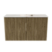 Mondiaz JOYA-DLUX 70cm meuble de salle de bains - couleur Dusk - Vasque FAYE position Milieu Sans trou de robinet couleur Frappe. SW1423071