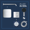GROHE QuickFix Precision Thermostat Perfect inbouw douchesysteem met Vitalio Comfort 250 hoofddouche chroom SW1120187
