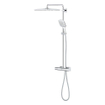 GROHE Rainshower SmartActive Ensemble de douche pluie apparent - pomme de douche 31cm - douchette carrée - thermostatique - SmartActive - chrome SW472373