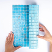 The Mosaic Factory Amsterdam mozaïektegel - 32.2x32.2cm - wand en vloertegel - Vierkant - Glas Light Blue glans SW62141