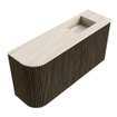 Mondiaz JOYA-DLUX 81.6cm toiletmeubel - ronding links kleur Shadow - Wastafel FAYE positie Rechts Zonder kraangat kleur Meli. SW1424902