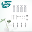 FugaFlow Eccelente Acces Kit de raccordement lot de 4 avec fixation blanc SW1123599