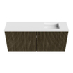 Mondiaz JOYA 90cm meuble de salle de bains - couleur Shadow - Lavabo FAYE position Droite Sans trou de robinet couleur Talc. SW1421407