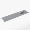 Mondiaz LEX Fontaine - 120x30x0.9cm - lavabo à droite - sans trous de robinetterie - pour meuble de toilettes - Solid surface - Plata SW1026025