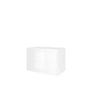 Proline elegant ensemble de meubles de salle de bain 80x46x54cm meuble inférieur symétrique blanc brillant avec 1 trou pour robinet polystone blanc brillant SW349886