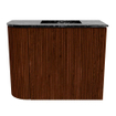 Mondiaz JOYA-DLUX Meuble de salle de bains 51,6cm - arrondi gauche couleur Ruby - Vasque FAYE position Droite 1 trou de robinet couleur Lava SW1423636