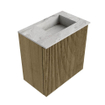 Mondiaz JOYA-DLUX Meuble de toilette 40cm - couleur Dusk - Vasque FAYE position Droite 1 trou de robinet couleur Glace. SW1423194