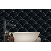ÉCHANTILLON Par Goof Escama carrelage mural Écailles de poisson brillant noir SW735909