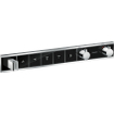 Hansgrohe RainSelect Ensemble de finition pour mitigeur thermostatique encastré de douche pour 5 fonctions 66.9x90cm noir/chrome SW157095