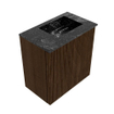 Mondiaz JOYA-DLUX 40cm toiletmeubel - kleur Walnut - Wastafel FAYE positie Rechts Zonder kraangat kleur Lava. SW1422412